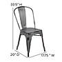 Flash Furniture Colorful Restaurant Chair, Silver Gray, 4 Pack (4ET3534SIL)~#|#~sp160199817_sc7