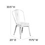 Flash Furniture Colorful Restaurant Chair, White, 4 Pack (4ET3534WH)~#|#~sp160199834_sc7