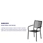 Flash Furniture Patio Arm Chair with Square Back, Black (CO2BK)~#|#~sp160199868_sc7