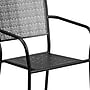 Flash Furniture Patio Arm Chair with Square Back, Black (CO2BK)~#|#~sp160199872_sc7