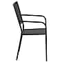 Flash Furniture Patio Arm Chair with Square Back, Black (CO2BK)~#|#~sp160199873_sc7