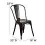 Flash Furniture Colorful Restaurant Chair, Black-Antique Gold, 4 Pack (4CH31230BQ)~#|#~sp160200098_sc7