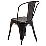Flash Furniture Colorful Restaurant Chair, Black-Antique Gold, 4 Pack (4CH31230BQ)~#|#~sp160200099_sc7
