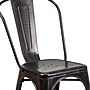 Flash Furniture Colorful Restaurant Chair, Black-Antique Gold, 4 Pack (4CH31230BQ)~#|#~sp160200100_sc7