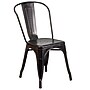 Flash Furniture Colorful Restaurant Chair, Black-Antique Gold, 4 Pack (4CH31230BQ)~#|#~sp160200101_sc7