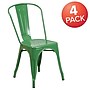 Flash Furniture Colorful Restaurant Chair, Green, 4 Pack (4CH31230GN)~#|#~sp160200111_sc7