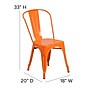 Flash Furniture Colorful Restaurant Chair, Orange, 4 Pack (4CH31230OR)~#|#~sp160200152_sc7