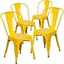 Flash Furniture Colorful Restaurant Chair, Yellow, 4 Pack (4CH31230YL)~#|#~sp160200165_sc7