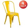Flash Furniture Colorful Restaurant Chair, Yellow, 4 Pack (4CH31230YL)~#|#~sp160200173_sc7