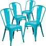 Flash Furniture Colorful Restaurant Chair, Crystal Teal-Blue, 4 Pack (4ET3534CB)~#|#~sp160200185_sc7