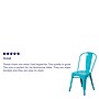 Flash Furniture Colorful Restaurant Chair, Crystal Teal-Blue, 4 Pack (4ET3534CB)~#|#~sp160200196_sc7