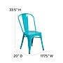 Flash Furniture Colorful Restaurant Chair, Crystal Teal-Blue, 4 Pack (4ET3534CB)~#|#~sp160200197_sc7