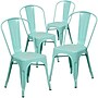 Flash Furniture Colorful Restaurant Chair, Mint Green, 4 Pack (4ET3534MINT)~#|#~sp160200201_sc7