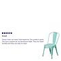 Flash Furniture Colorful Restaurant Chair, Mint Green, 4 Pack (4ET3534MINT)~#|#~sp160200205_sc7