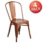 Flash Furniture Colorful Restaurant Chair, Copper, 4 Pack (4ET3534POC)~#|#~sp160200225_sc7