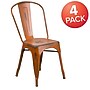 Flash Furniture Colorful Restaurant Chair, Orange, 4 Pack (4ET3534OR)~#|#~sp160415093_sc7