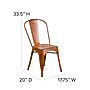 Flash Furniture Colorful Restaurant Chair, Orange, 4 Pack (4ET3534OR)~#|#~sp160415099_sc7