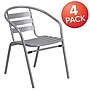 Flash Furniture Restaurant Patio Chair, Silver, 4 Pack (4TLH017C)~#|#~sp160415130_sc7