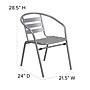 Flash Furniture Restaurant Patio Chair, Silver, 4 Pack (4TLH017C)~#|#~sp160415134_sc7