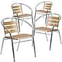 Flash Furniture Restaurant Patio Chair, Aluminum, 4 Pack (4TLH017W)~#|#~sp160415146_sc7