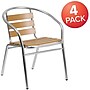 Flash Furniture Restaurant Patio Chair, Aluminum, 4 Pack (4TLH017W)~#|#~sp160415162_sc7