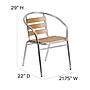 Flash Furniture Restaurant Patio Chair, Aluminum, 4 Pack (4TLH017W)~#|#~sp160415166_sc7