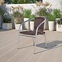 Flash Furniture Restaurant Patio Chair, Aluminum and Dark Brown Rattan, 4 Pack (4TLH020)~#|#~sp160415176_sc7