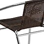 Flash Furniture Restaurant Patio Chair, Aluminum and Dark Brown Rattan, 4 Pack (4TLH020)~#|#~sp160415188_sc7