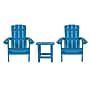 Flash Furniture Charlestown All-Weather Poly Resin Wood Adirondack Chairs with Side Table, Blue, 3/Set (JJC145012T141BU)~#|#~sp160415529_sc7