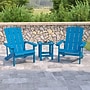 Flash Furniture Charlestown All-Weather Poly Resin Wood Adirondack Chairs with Side Table, Blue, 3/Set (JJC145012T141BU)~#|#~sp160415533_sc7