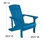 Flash Furniture Charlestown All-Weather Poly Resin Wood Adirondack Chairs with Side Table, Blue, 3/Set (JJC145012T141BU)~#|#~sp160415540_sc7