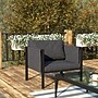 Flash Furniture Lea Indoor/Outdoor Patio Chair with Cushions, Black/Charcoal (GM2011081SCH)~#|#~sp160415547_sc7