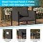 Flash Furniture Lea Indoor/Outdoor Patio Chair with Cushions, Black/Charcoal (GM2011081SCH)~#|#~sp160415549_sc7