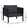 Flash Furniture Lea Indoor/Outdoor Patio Chair with Cushions, Black/Charcoal (GM2011081SCH)~#|#~sp160415550_sc7