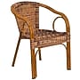 Flash Furniture Cadiz Series Bamboo Patio Chair, Burning Brown Rattan/Dark Red Bamboo-Aluminum Frame (SDAAD632009D1)~#|#~sp160415726_sc7