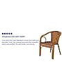 Flash Furniture Cadiz Series Bamboo Patio Chair, Burning Brown Rattan/Dark Red Bamboo-Aluminum Frame (SDAAD632009D1)~#|#~sp160415732_sc7
