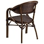 Flash Furniture Milano Series Bamboo Patio Chair, Dark Brown Rattan/Red Bamboo-Aluminum Frame, 3 Pack (3SDAAD642003R2)~#|#~sp160416629_sc7