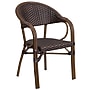 Flash Furniture Milano Series Bamboo Patio Chair, Dark Brown Rattan/Red Bamboo-Aluminum Frame, 3 Pack (3SDAAD642003R2)~#|#~sp160416630_sc7