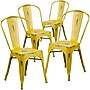 Flash Furniture Colorful Restaurant Chair, Yellow, 4 Pack (4ET3534YL)~#|#~sp160416650_sc7