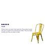 Flash Furniture Colorful Restaurant Chair, Yellow, 4 Pack (4ET3534YL)~#|#~sp160416659_sc7