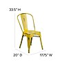 Flash Furniture Colorful Restaurant Chair, Yellow, 4 Pack (4ET3534YL)~#|#~sp160416661_sc7