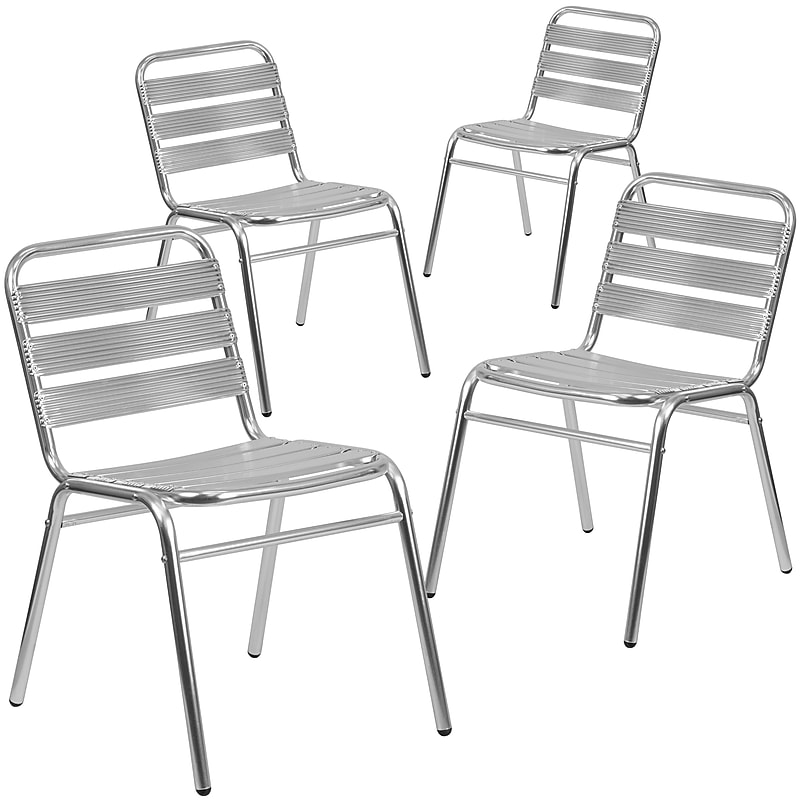 Flash Furniture Restaurant Patio Chair, Aluminum, 4 Pack (4TLH015) image 1