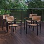 Flash Furniture Faux Teak Patio Chair, 4 Pack (4XUDGHW6006)~#|#~sp160416688_sc7