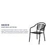 Flash Furniture Patio Arm Chair with Round Back, Black, 5 Pack (5CO3BK)~#|#~sp160416711_sc7