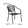 Flash Furniture Patio Arm Chair with Round Back, Black, 5 Pack (5CO3BK)~#|#~sp160416717_sc7