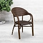 Flash Furniture Milano Series Bamboo Patio Chair, Cocoa Rattan/Bamboo-Aluminum Frame (SDAAD642003R1)~#|#~sp160416737_sc7