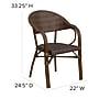 Flash Furniture Milano Series Bamboo Patio Chair, Cocoa Rattan/Bamboo-Aluminum Frame (SDAAD642003R1)~#|#~sp160416740_sc7