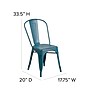 Flash Furniture Colorful Restaurant Chair, Kelly Blue-Teal, 4 Pack (4ET3534KB)~#|#~sp160416996_sc7