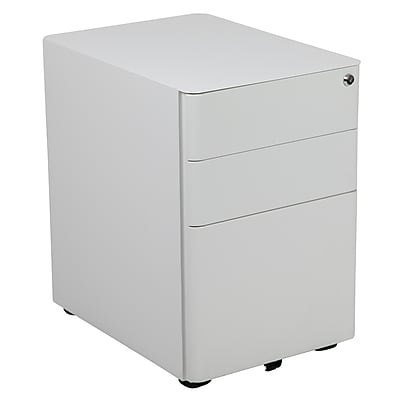 Flash Furniture 3-Drawer Mobile File Cabinet, Letter/Legal Size, 21″D, White (HZCHPL01W) Simolary simolary.com