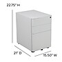 Flash Furniture 3-Drawer Cabinet, Legal & Letter Files, White, 21" (HZCHPL01W)~#|#~sp160417274_sc7